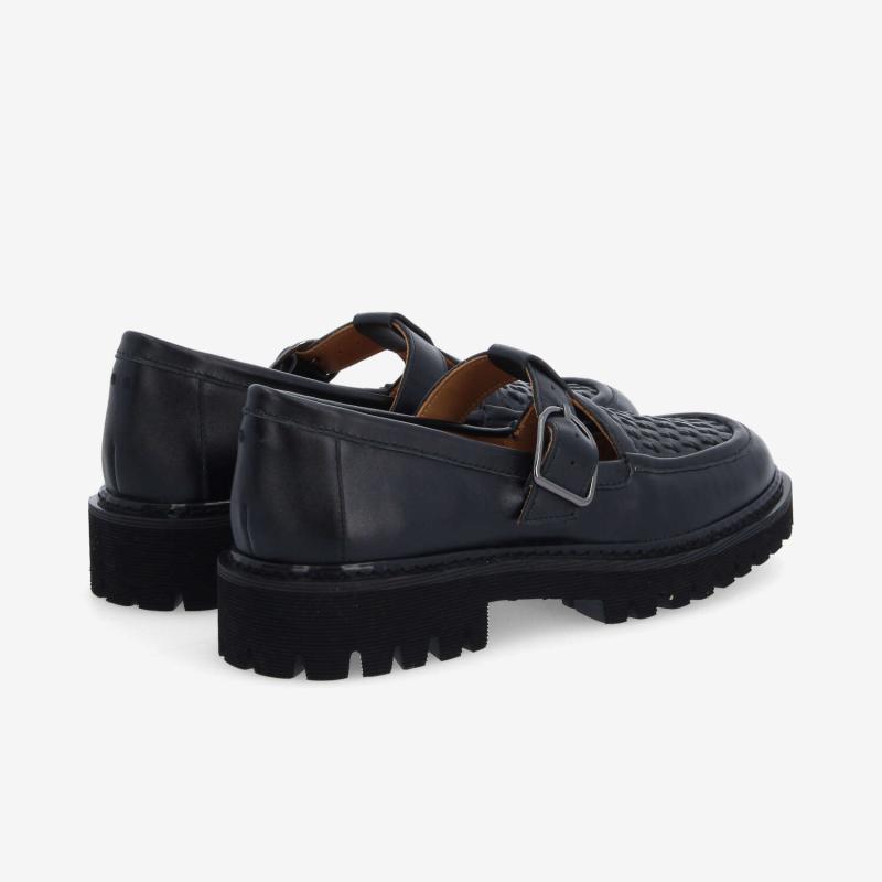 MYSEN BABIES W - NAPPA/WOVEN - BLACK